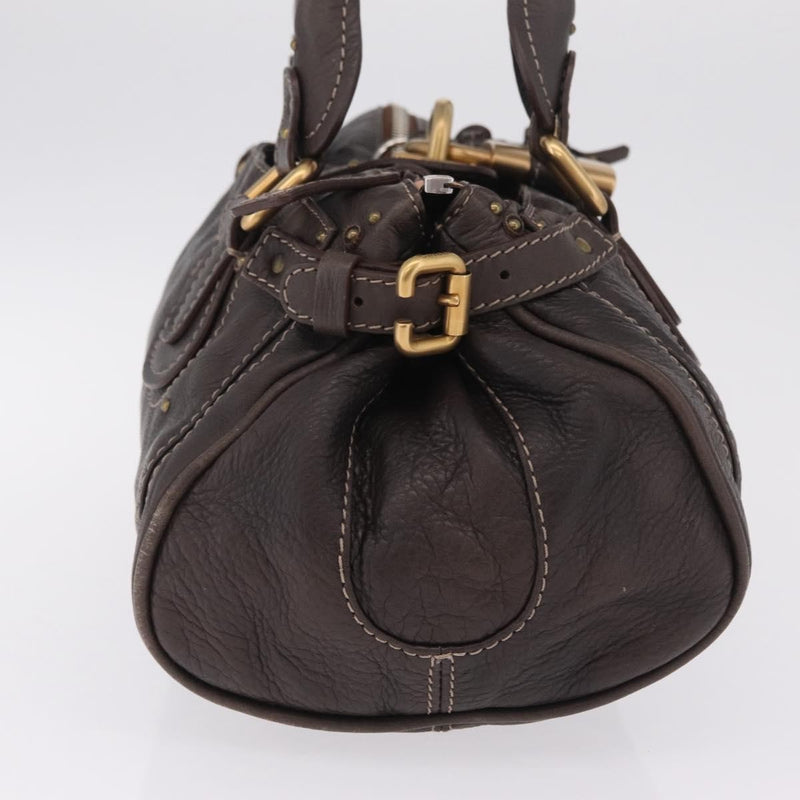 Chloe Paddington Lock Leather Brown Bag