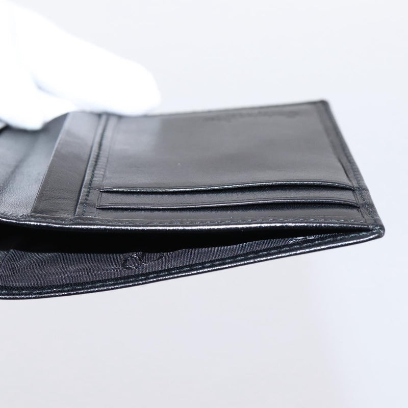 Christian Dior Bifold Card Holder Leather Black Accessory