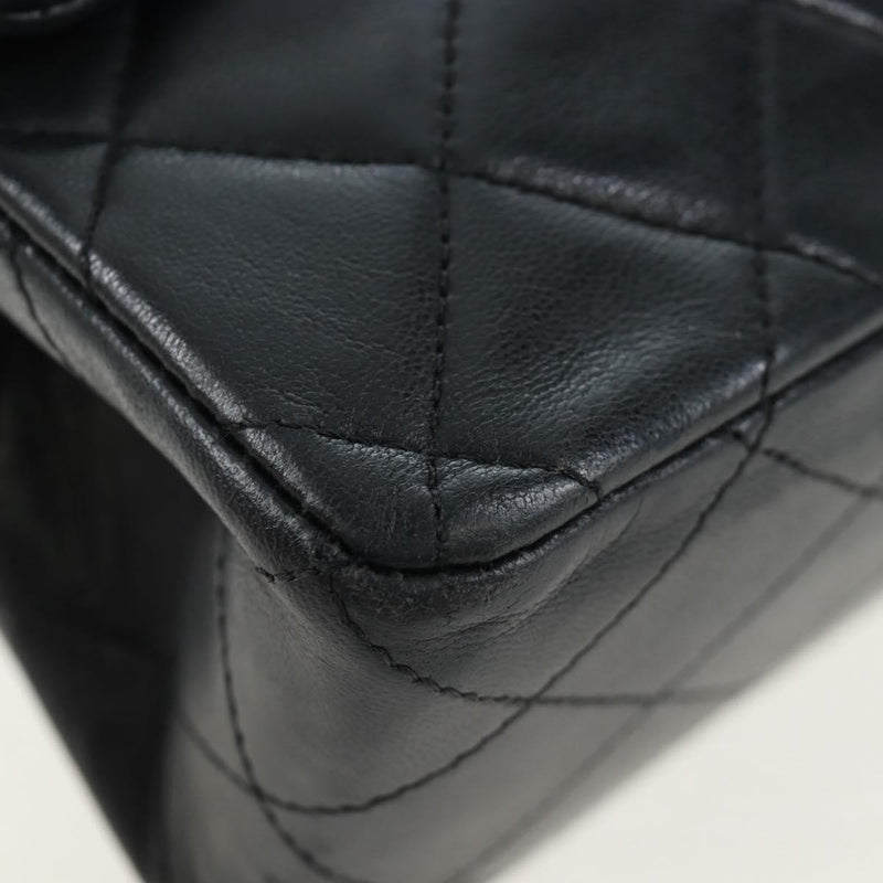 Chanel Timeless - Classic Double Flap Quilted Lambskin Black Leather Bag