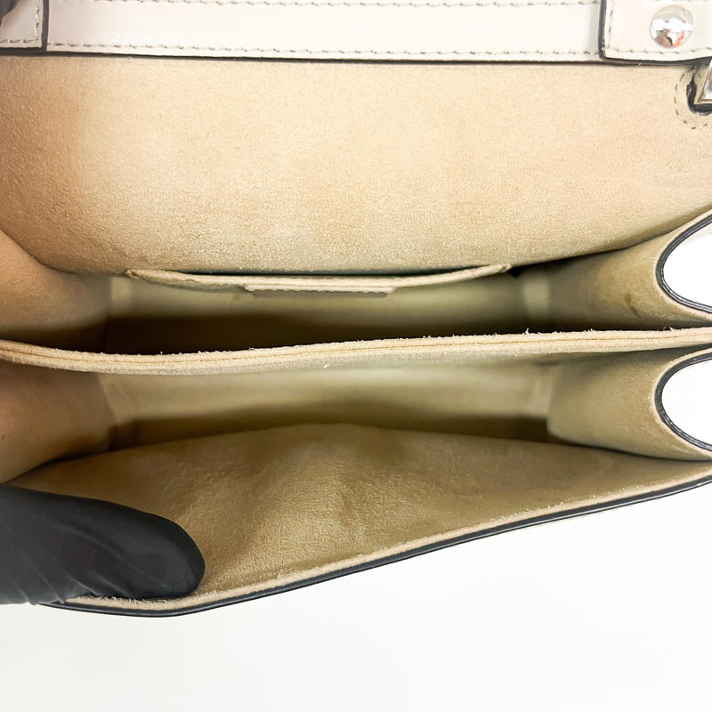 Fendi Kan I Leather Ecru Bag
