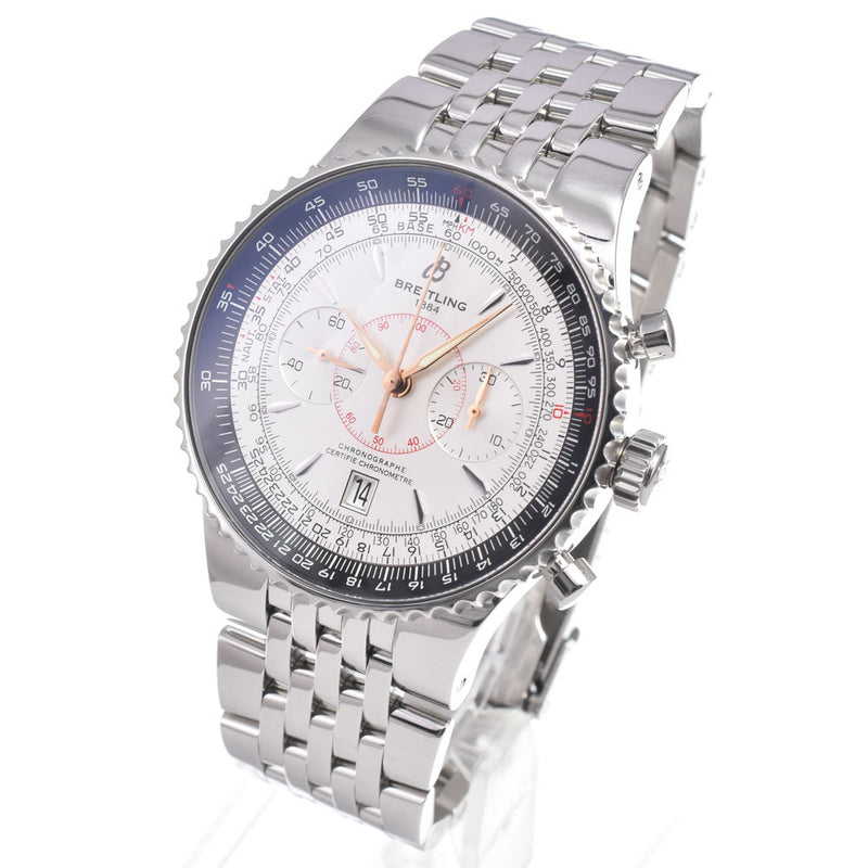 Breitling Navitimer Montbrillant Chronograph Automatic Stainless Steel And Leather Watches