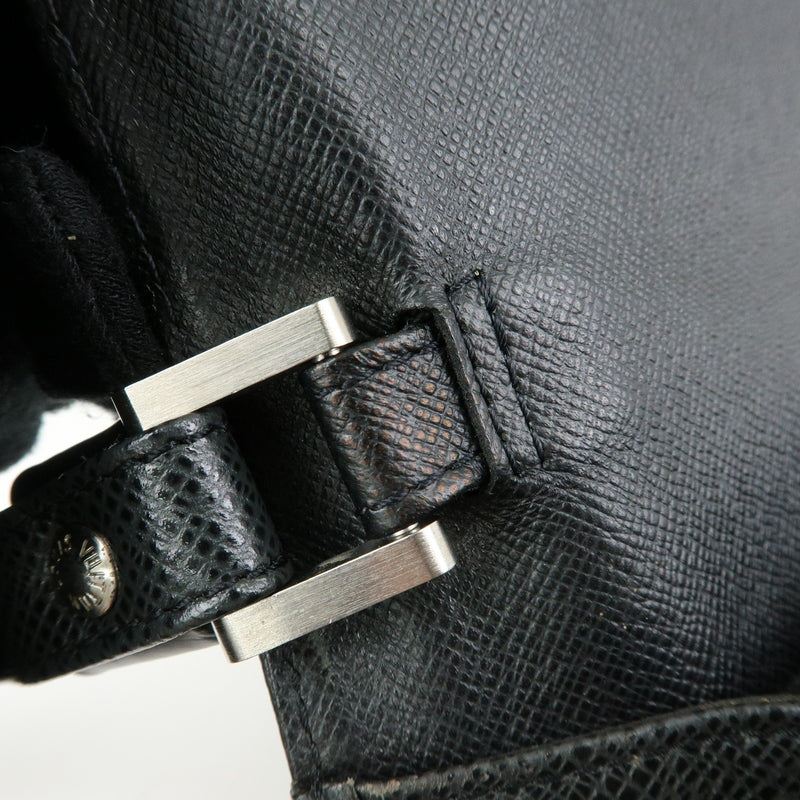 Louis Vuitton Selenga Pochette Taiga Leather Black Bag