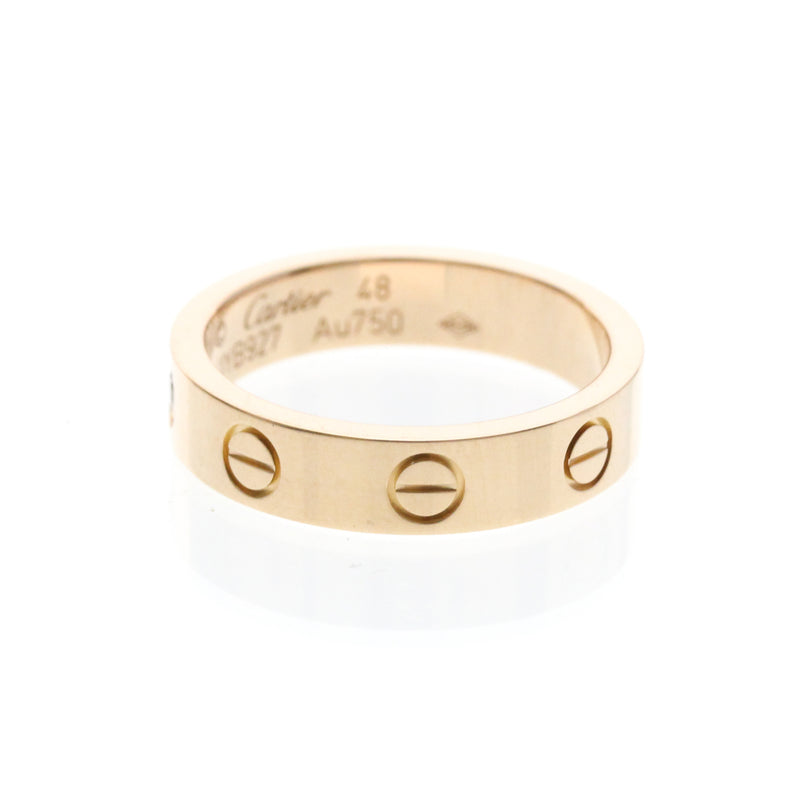 Cartier Love Wedding Band 1 Diamond 18k Rose Gold With Pink_gold Bijoux