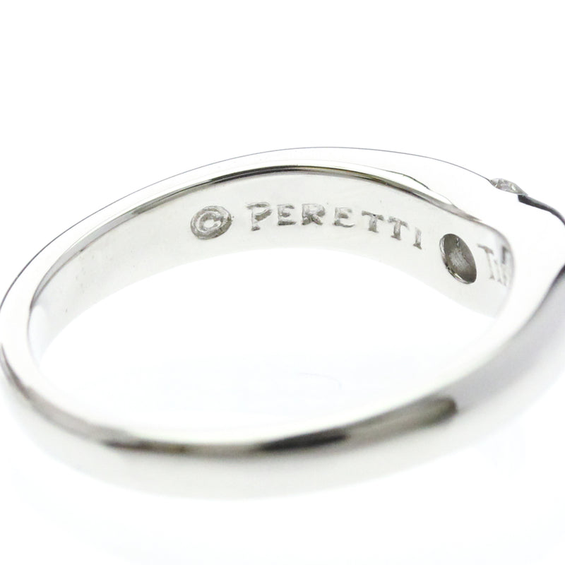 Tiffany & Co. Elsa Peretti Curved Wedding Band Platinum With Diamonds Silver Bijoux