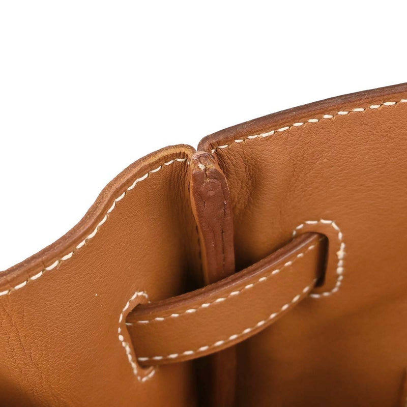 Hermes Birkin Brown Swift With Palladium Hardware Leather Bag