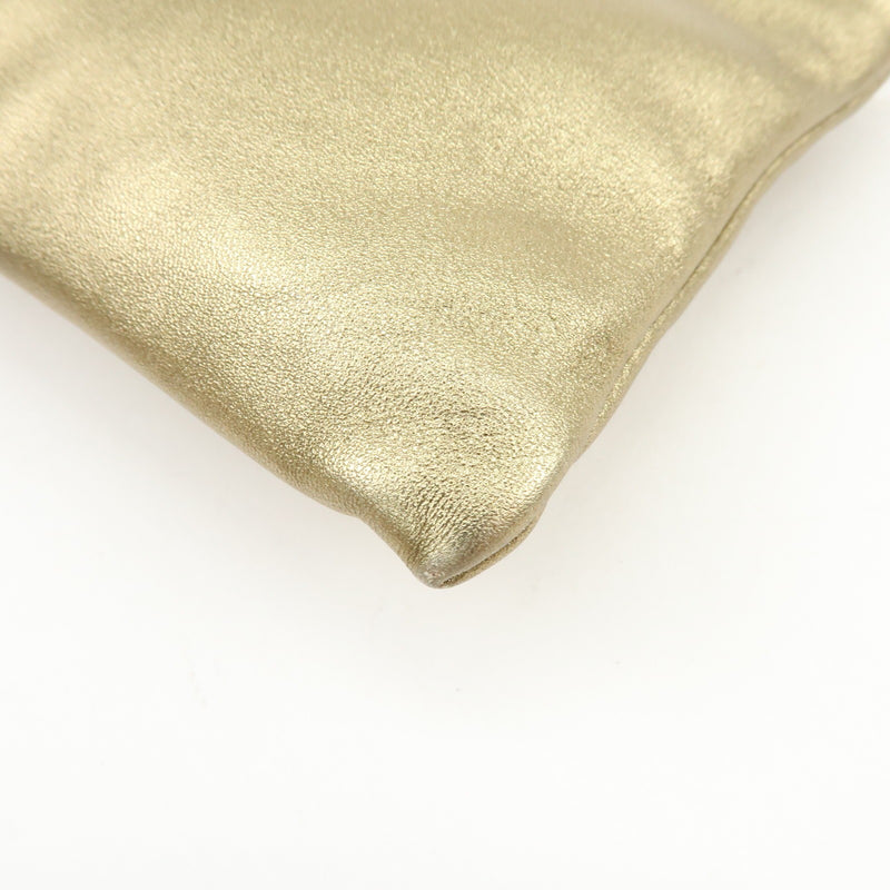 Salvatore Ferragamo Gancini Leather Gold Bag