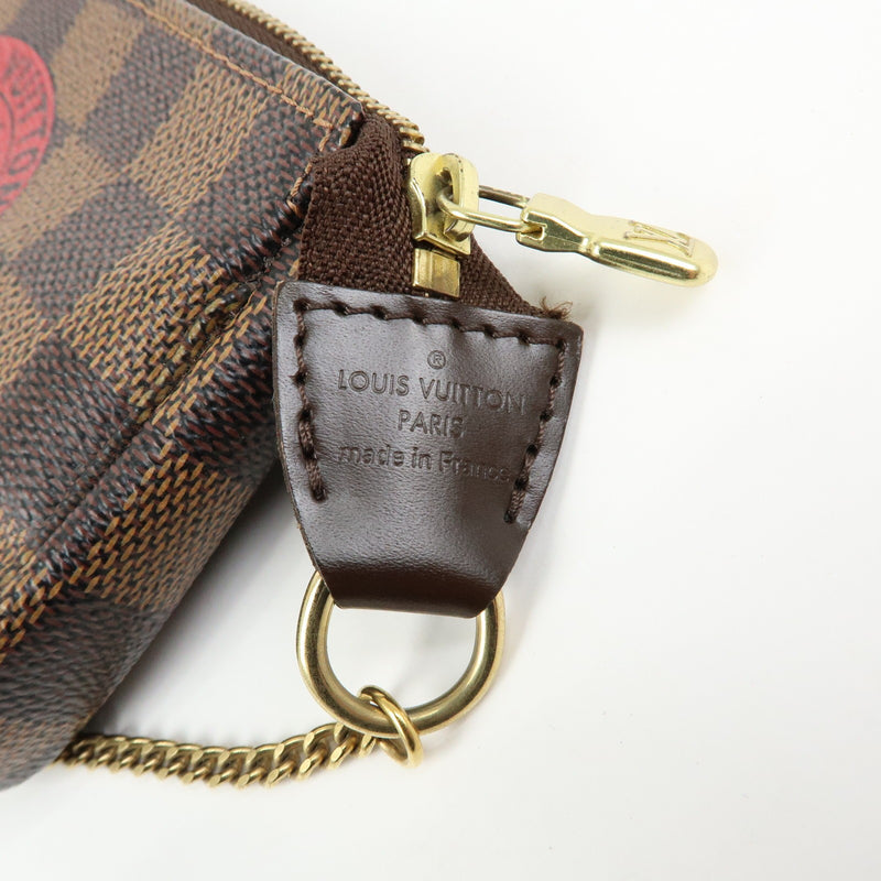 Louis Vuitton Pochette Accessoires Limited Edition Damier Brown Canvas Bag