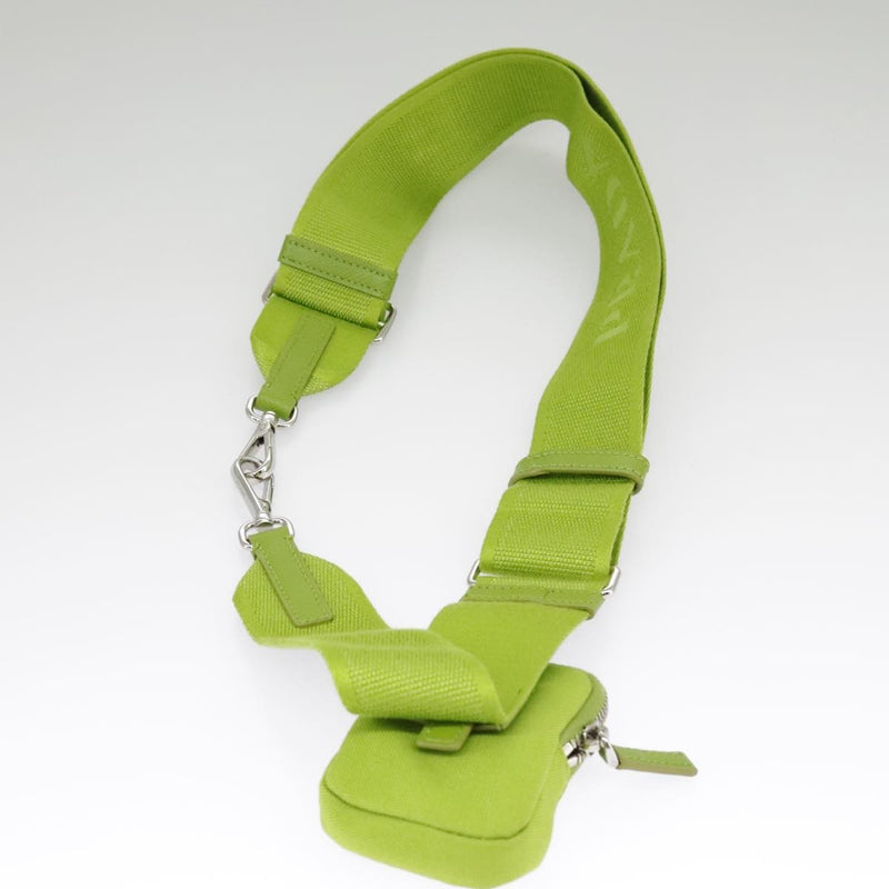 Prada Zipped Triangle Canvas Green Bag