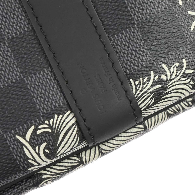 Louis Vuitton Keepall Bandouliere Limited Edition Nemeth Damier Graphite Black Canvas Bag