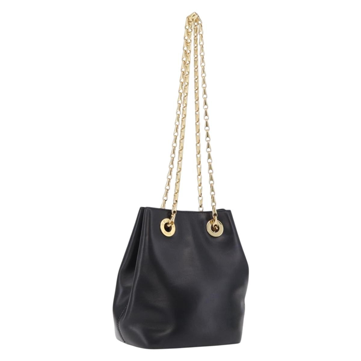 Celine Shoulder Leather Black Bag