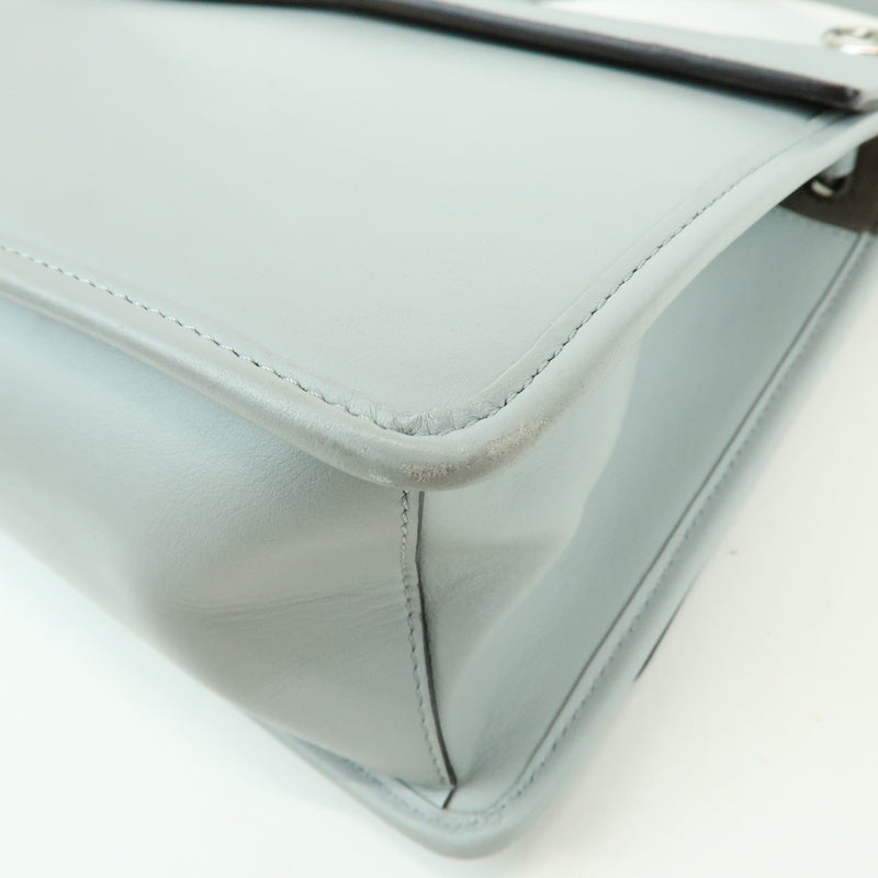 Fendi Kan I F Leather Gray Bag