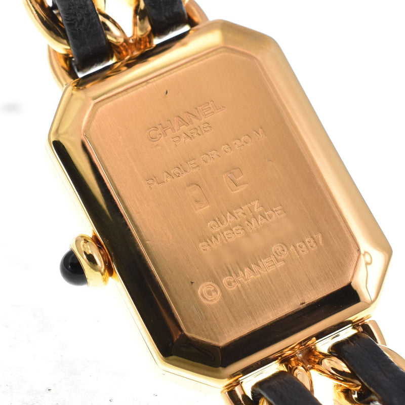 Chanel Premiere Rock Quartz Plated Metal And Leather Watches