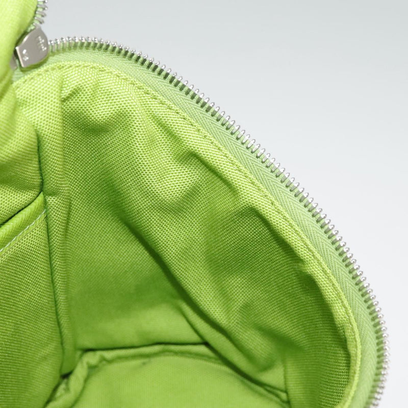 Prada Zipped Triangle Canvas Green Bag