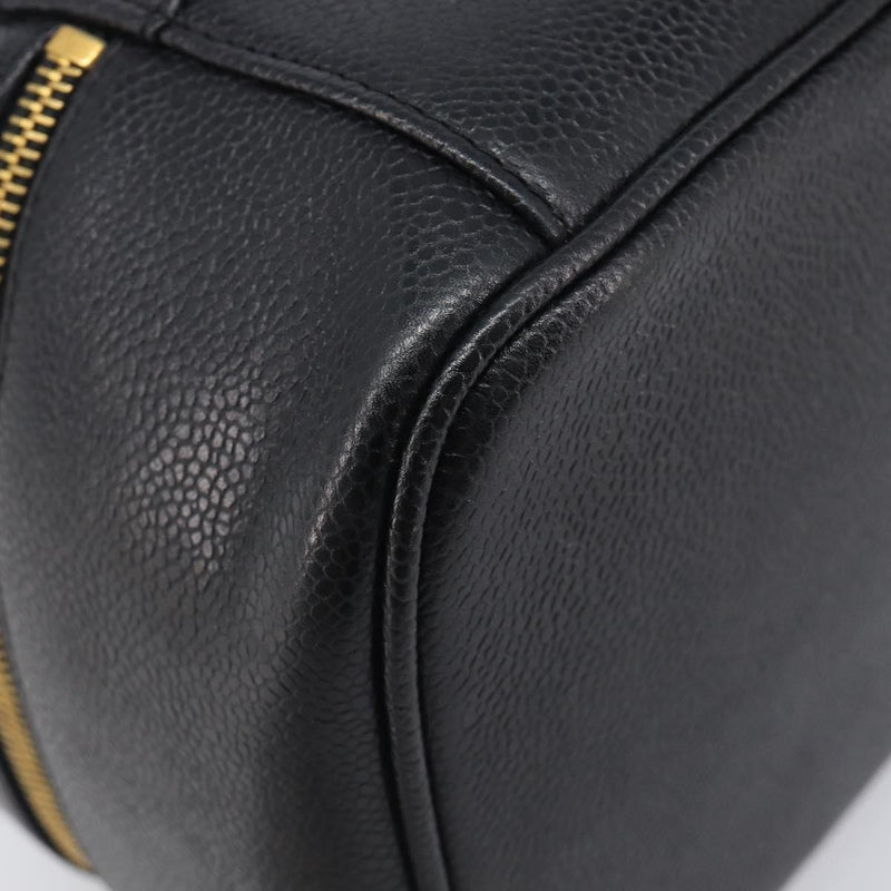 Chanel Vintage Timeless Cosmetic Case Caviar Black Leather Bag