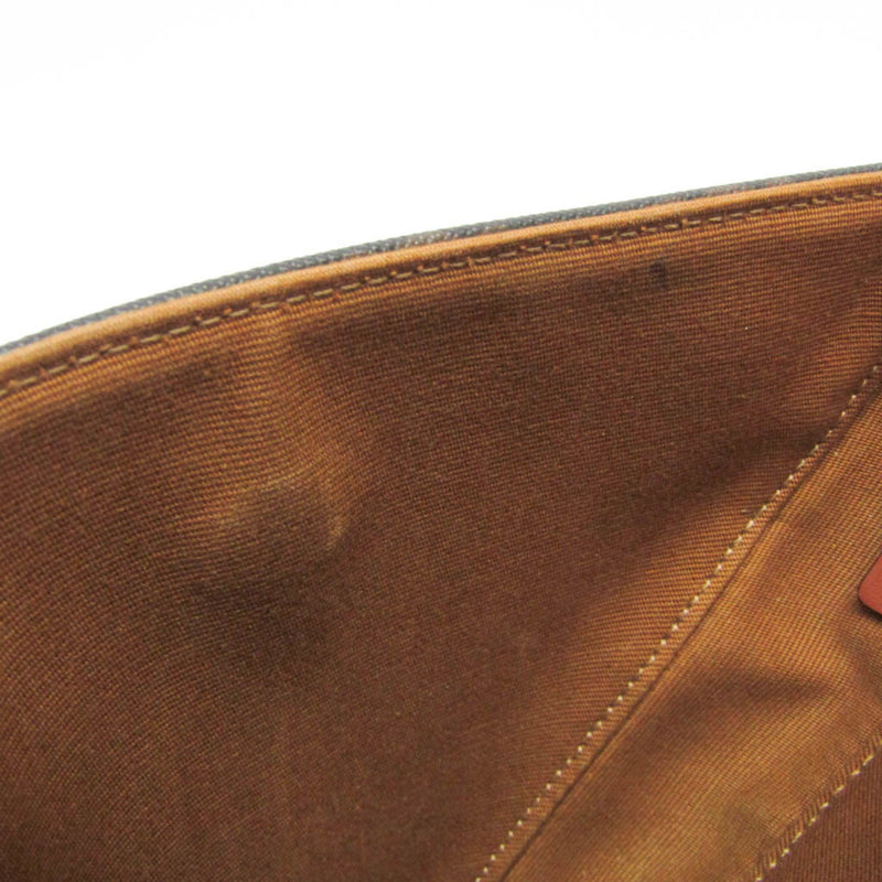 Celine Triangle Triomphe Coated Canvas Brown Bag