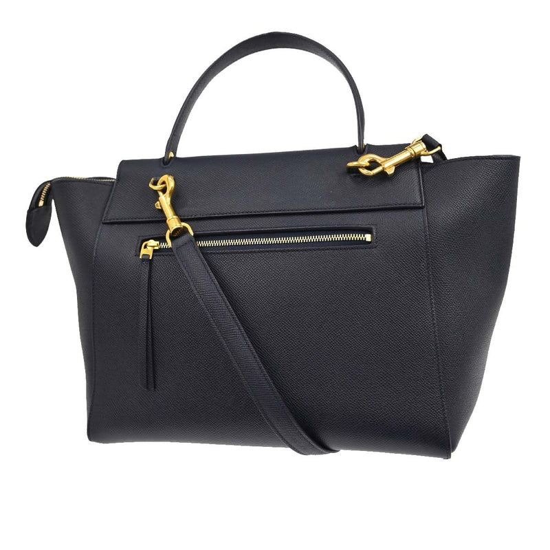 Celine Belt Textured Leather Blue Bag