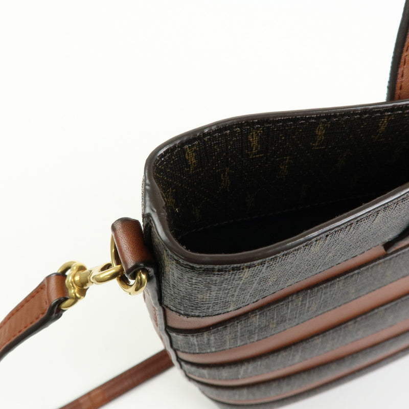 Saint Laurent Le Monogramme Shopper Monogram All Over Coated Canvas And Leather Brown Pvc Bag