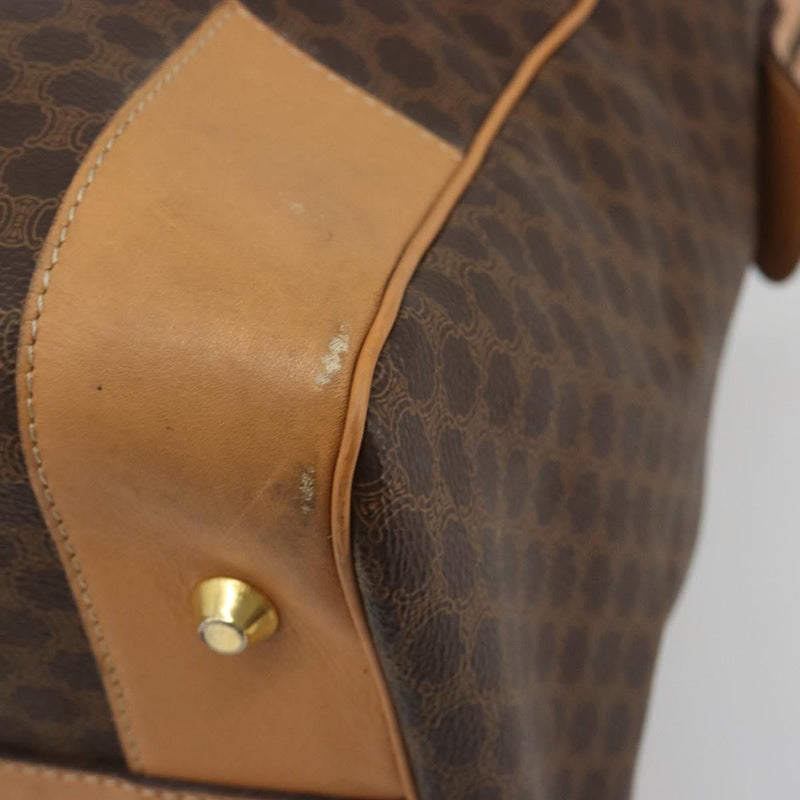 Celine Boston C Macadam Canvas Brown Bag
