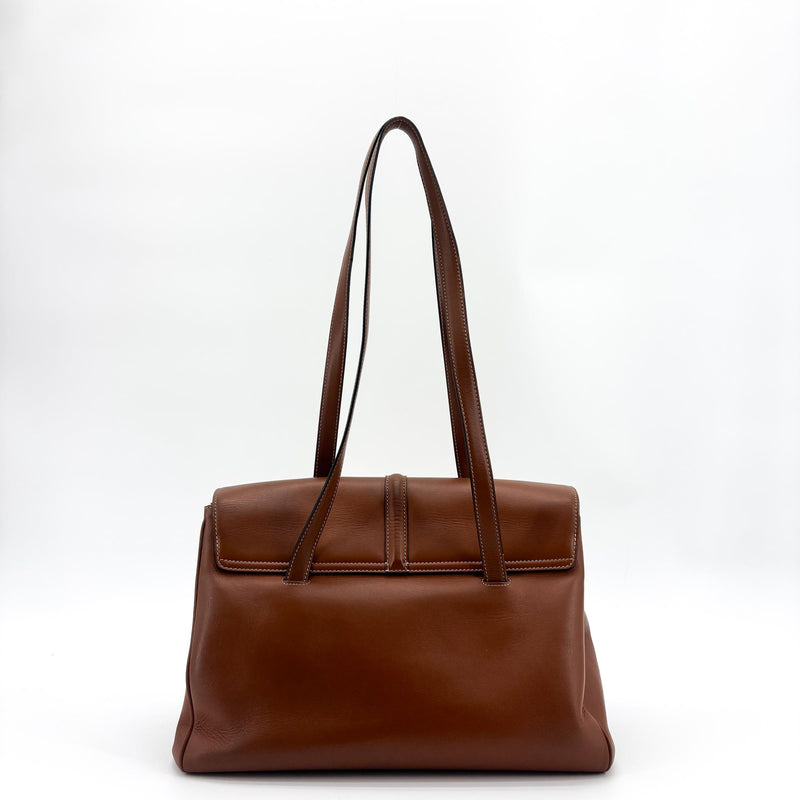 Celine Soft 16 Smooth Calfskin Brown Leather Bag