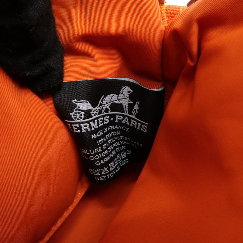 Hermes Bolide Travel Canvas Orange Bag