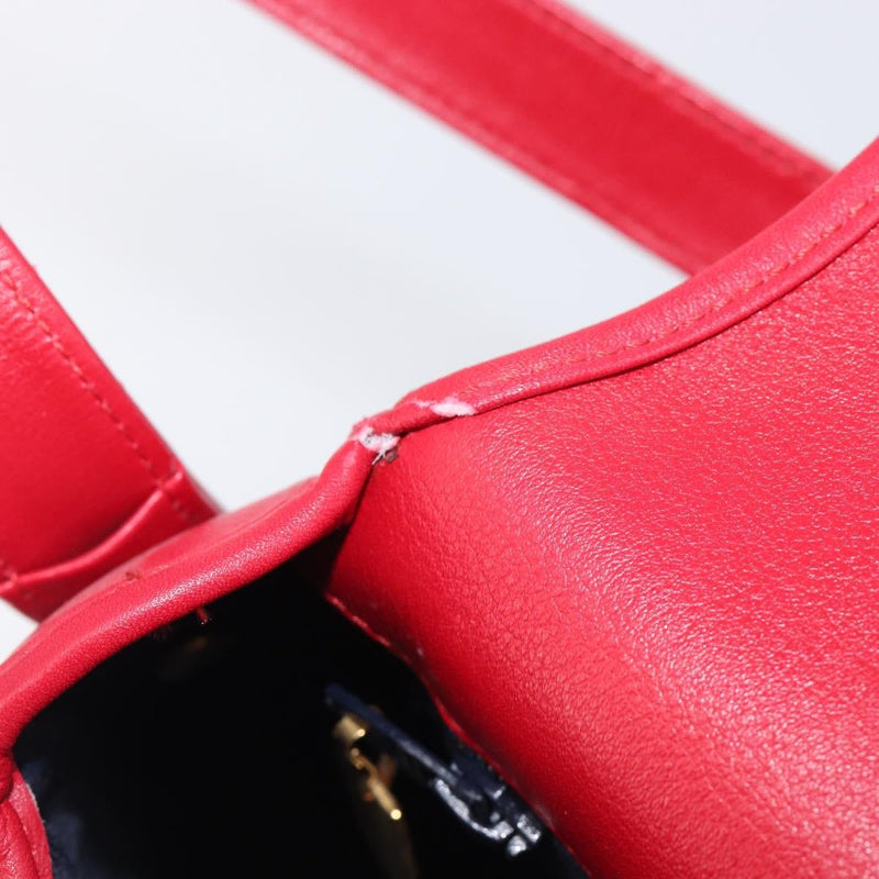 Saint Laurent Vintage Shoulder Bag Leather Red