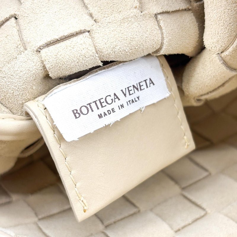 Bottega Veneta Duo Intrecciato Nappa Beige Leather Bag