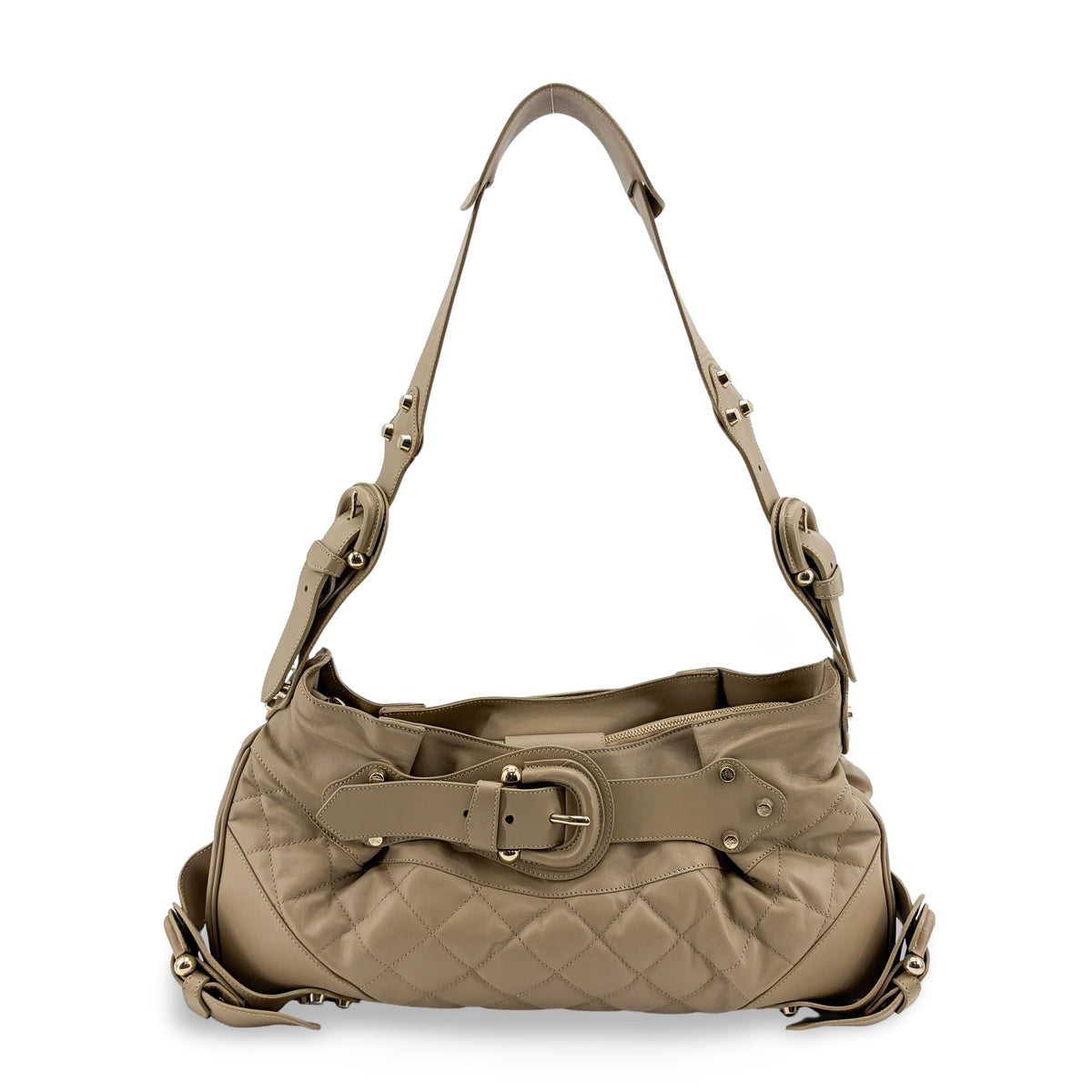 Burberry Enmore Quilted Leather Beige Bag