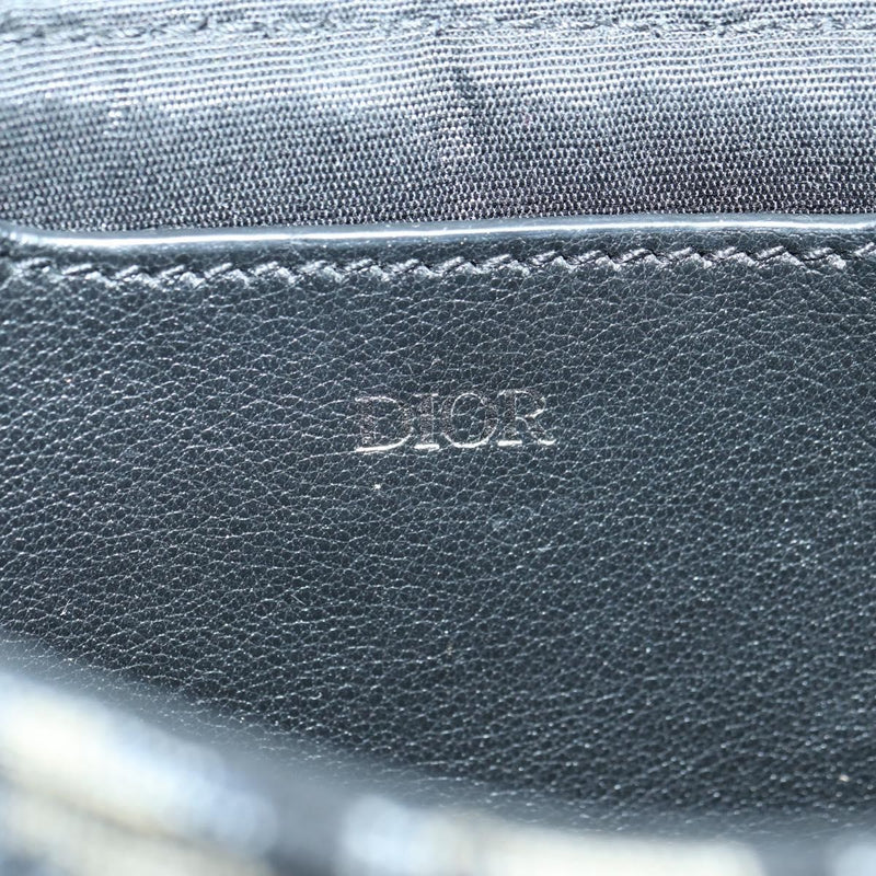 Christian Dior Clasp Lock Messenger Oblique Canvas And Leather Navy