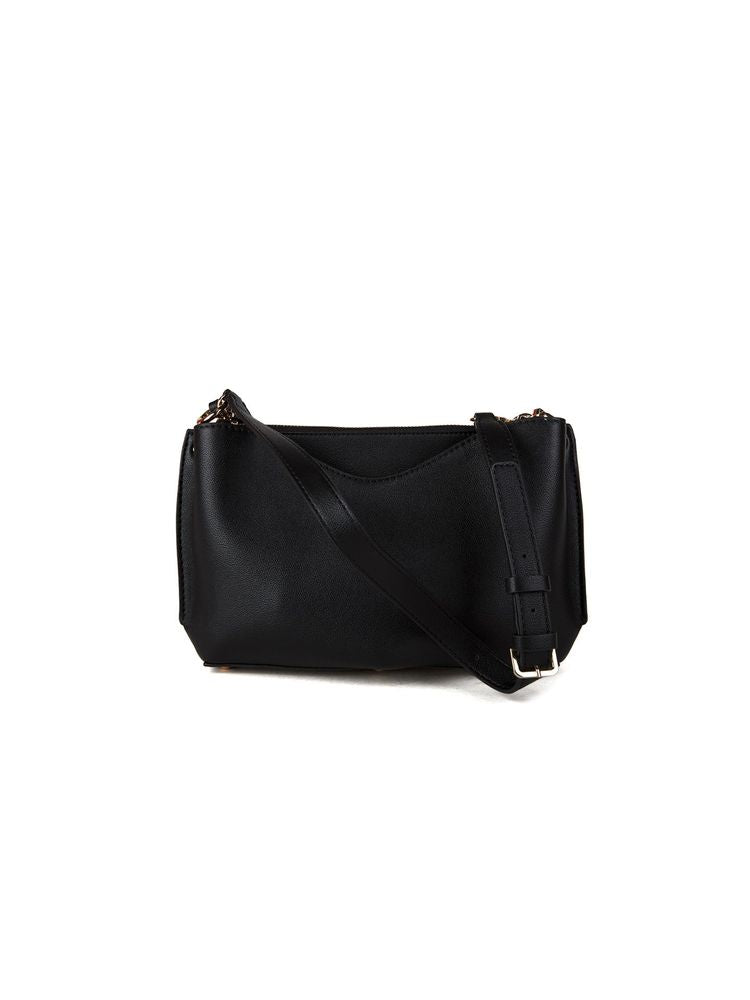 Guess Bianca Shoulder Bag — Black Polyurethane