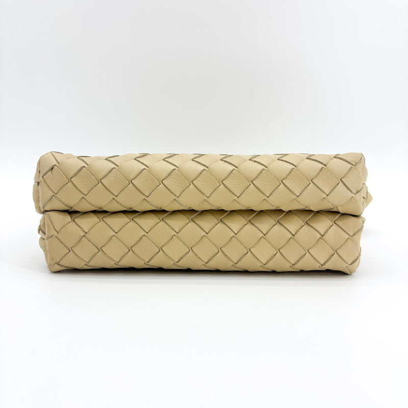 Bottega Veneta Duo Intrecciato Nappa Beige Leather Bag