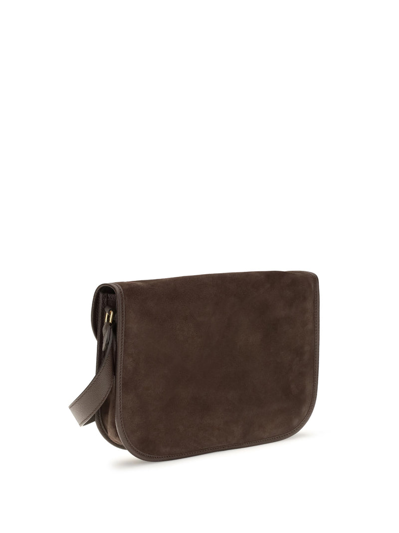 Valentino Garavani Antibes Shoulder Bag — Brown Calf Leather Bos Taurus