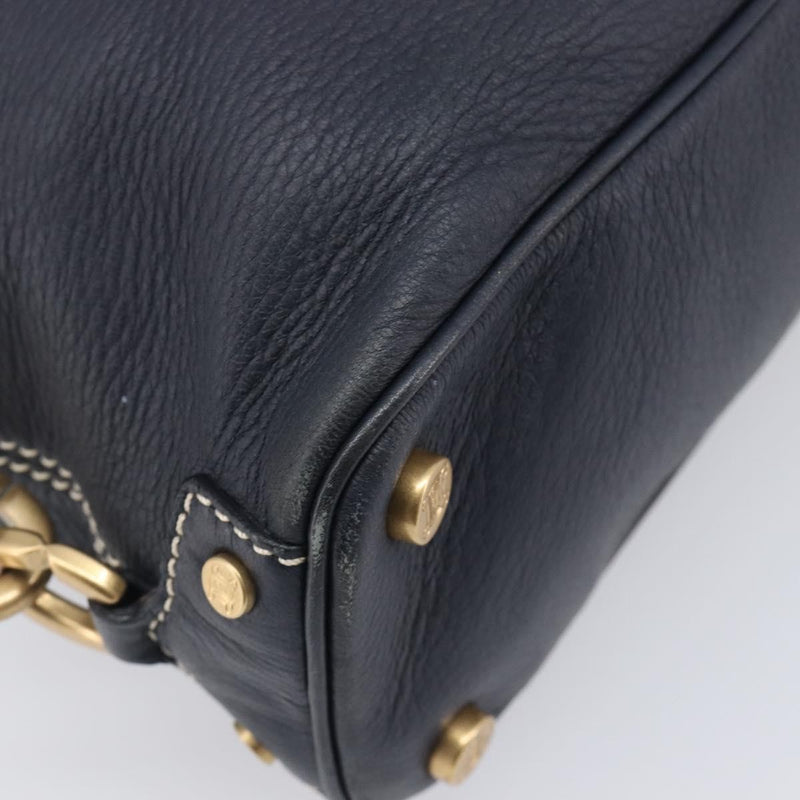 Celine Top Handle Leather Black Bag