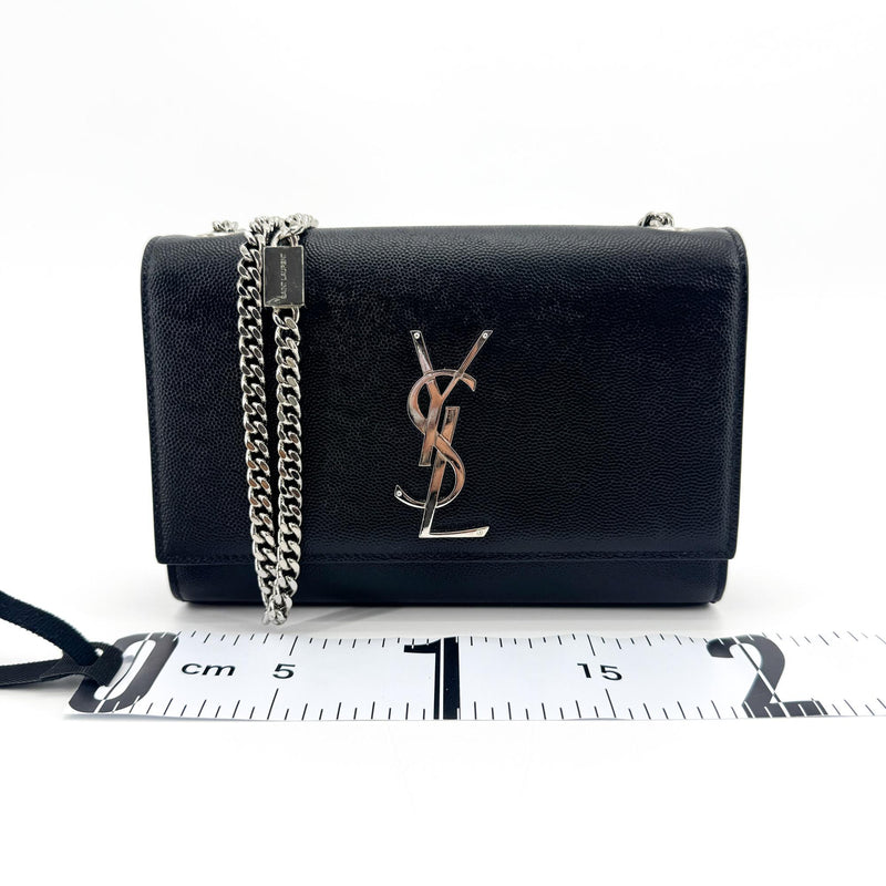 Saint Laurent Classic Monogram Flap Chain Leather Black Bag