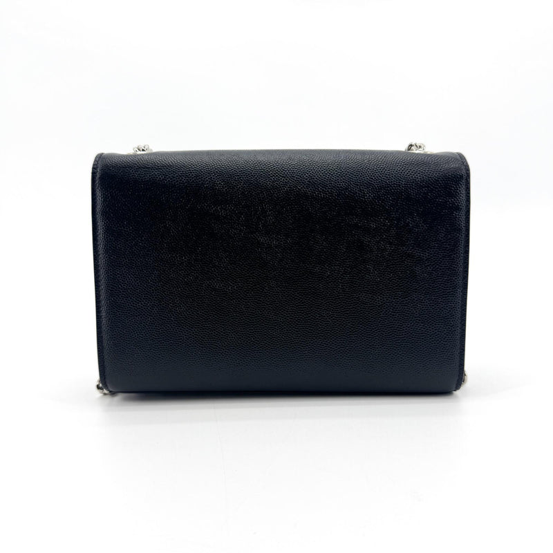 Saint Laurent Classic Monogram Flap Chain Leather Black Bag