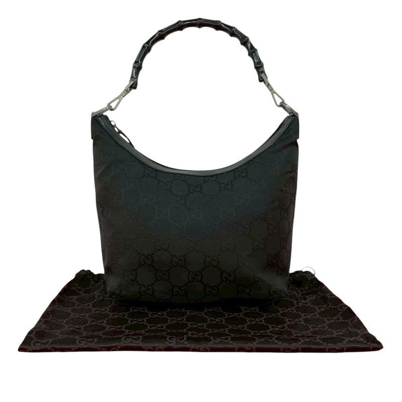 GG Nylon Bamboo Shoulder Bag - Image 10