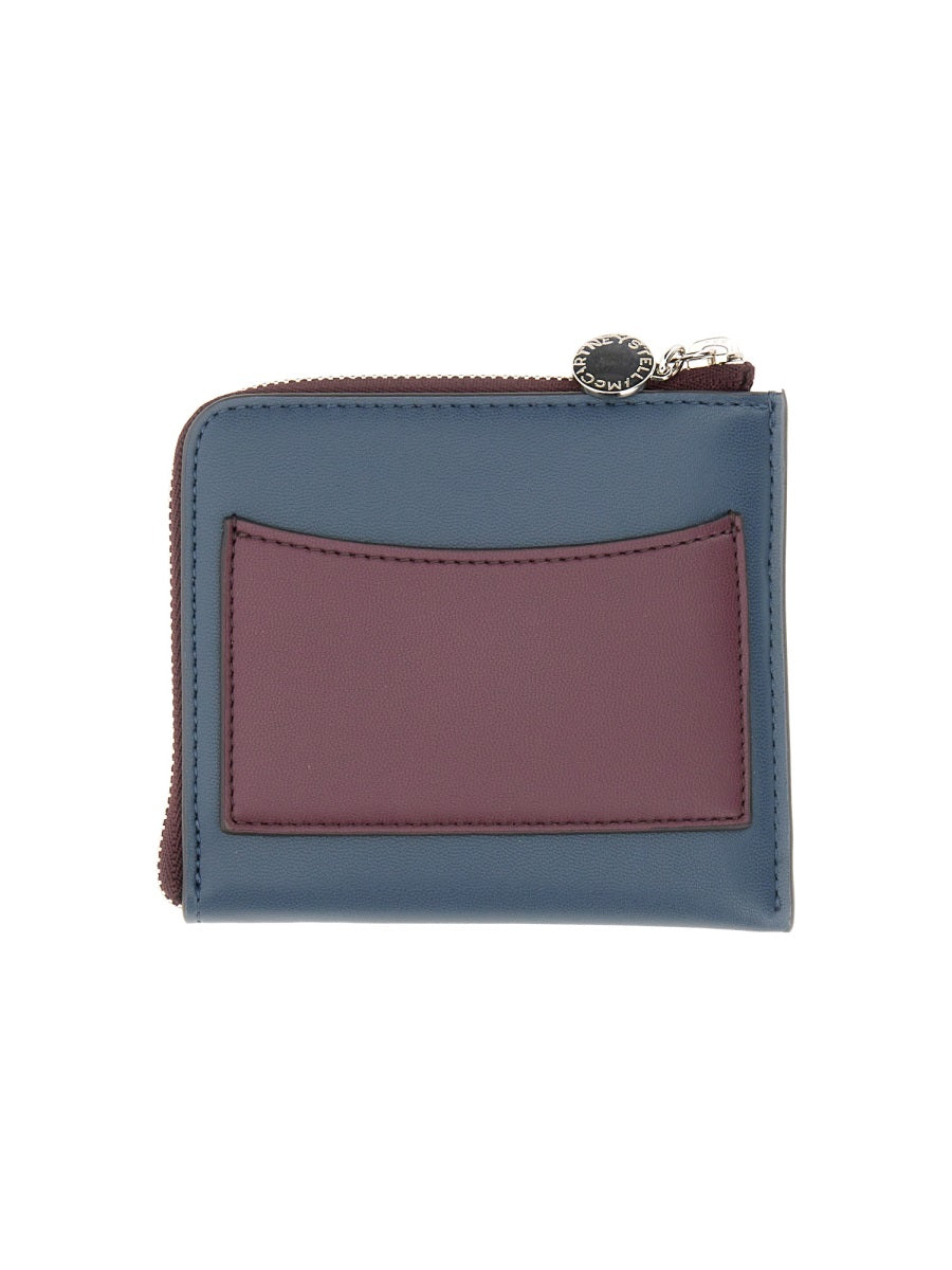 Stella Mccartney Polyurethane Zipped Wallet — Blue
