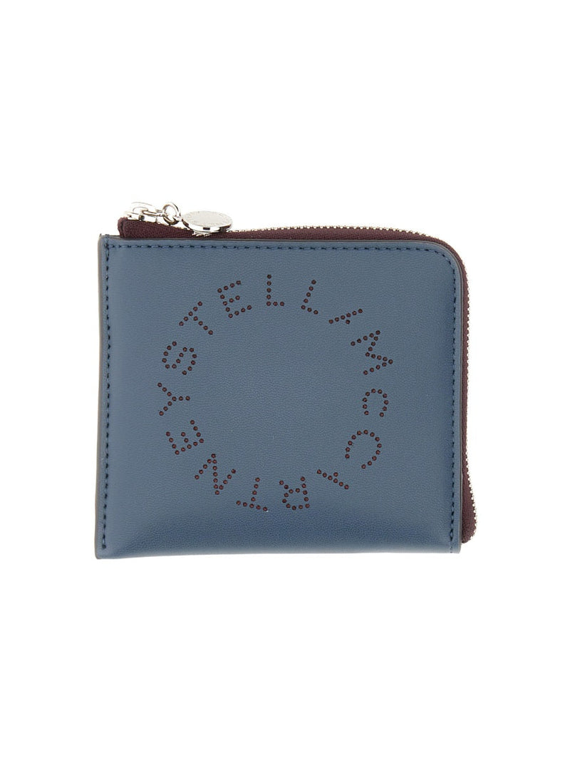 Stella Mccartney Polyurethane Zipped Wallet — Blue