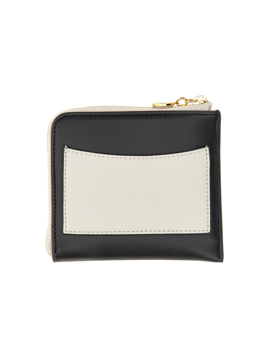 Stella Mccartney Zipped Wallet — Black Polyurethane
