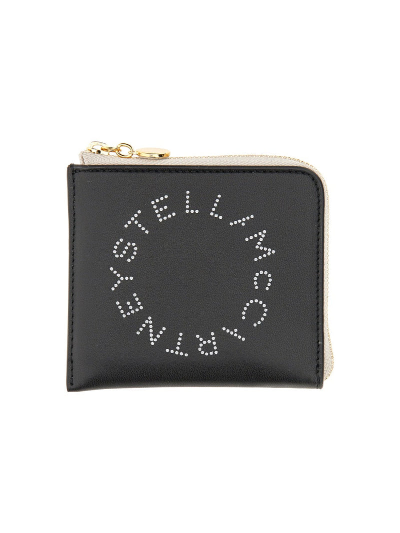 Stella Mccartney Zipped Wallet — Black Polyurethane