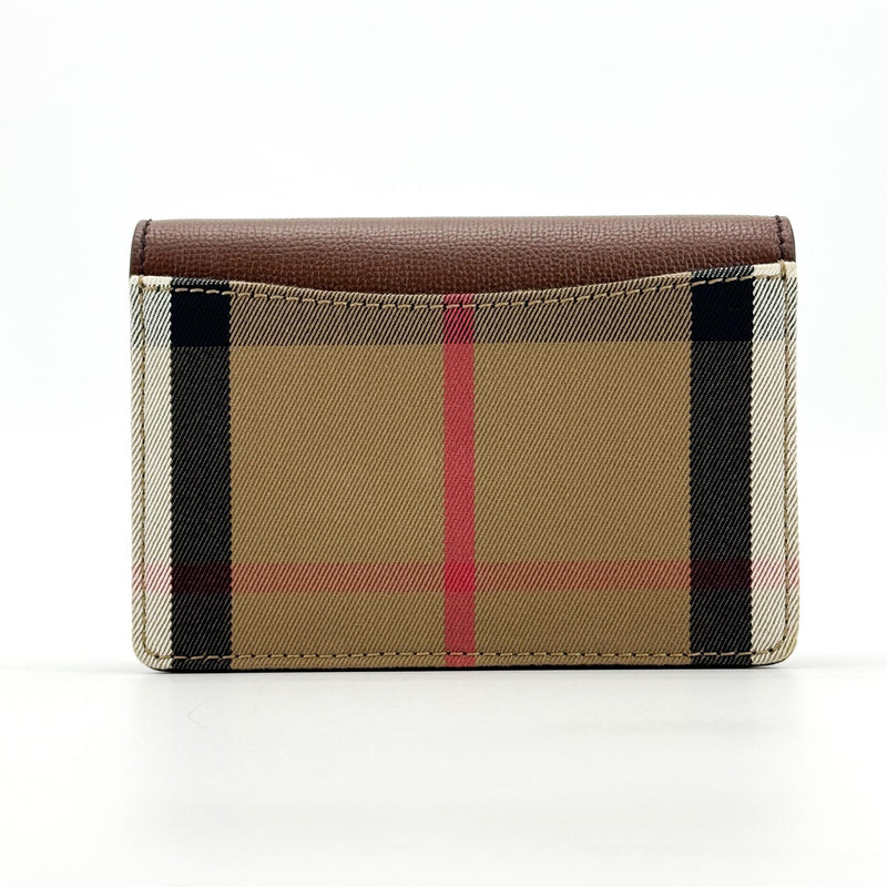 Burberry Folding Vintage Check Canvas And Leather Brown Accessory