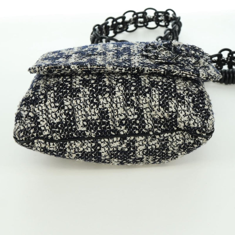 Chanel Camellia Messenger Tweed Black