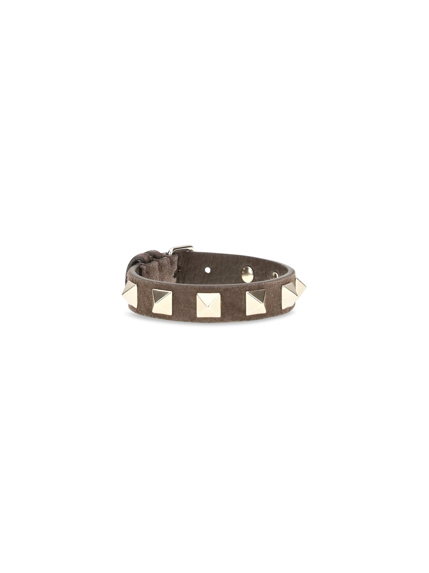 Valentino Garavani Rockstud Bracelet — Brown Calf Leather Bos Taurus Bracelets