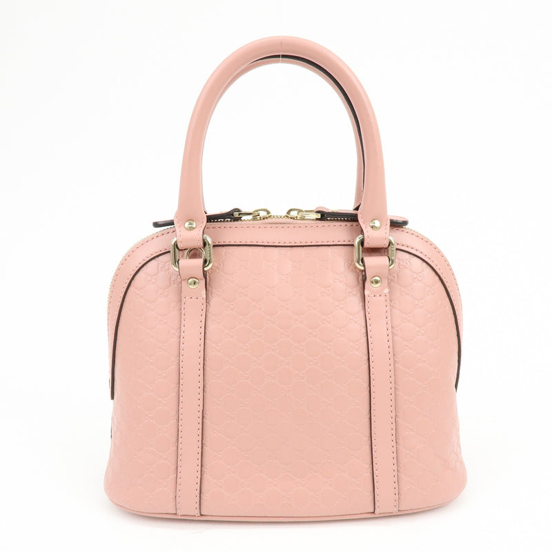 Gucci Gg Charm Convertible Dome Satchel Guccissima Leather Pink