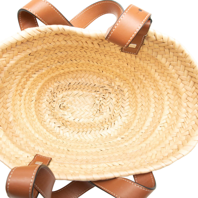 Small Raffia Anagram Basket Tote - Image 4