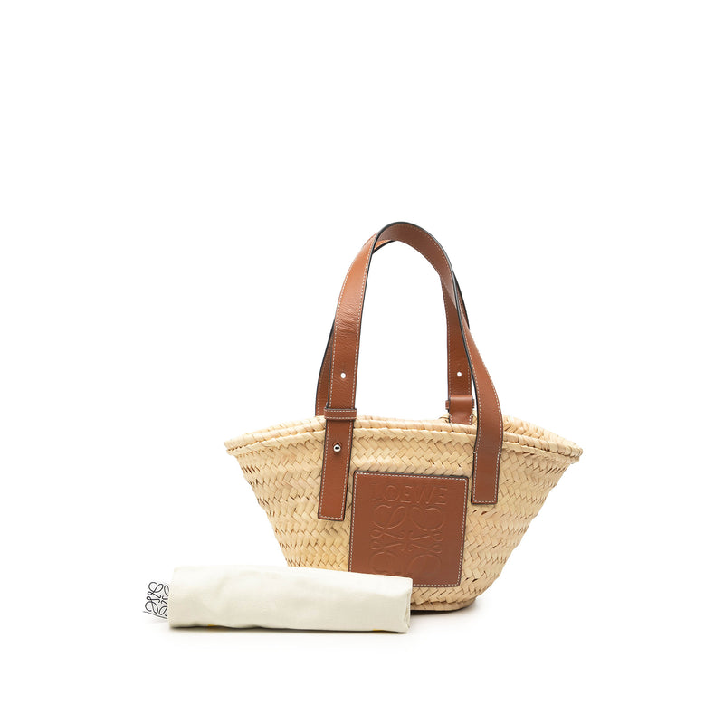 Small Raffia Anagram Basket Tote - Image 7