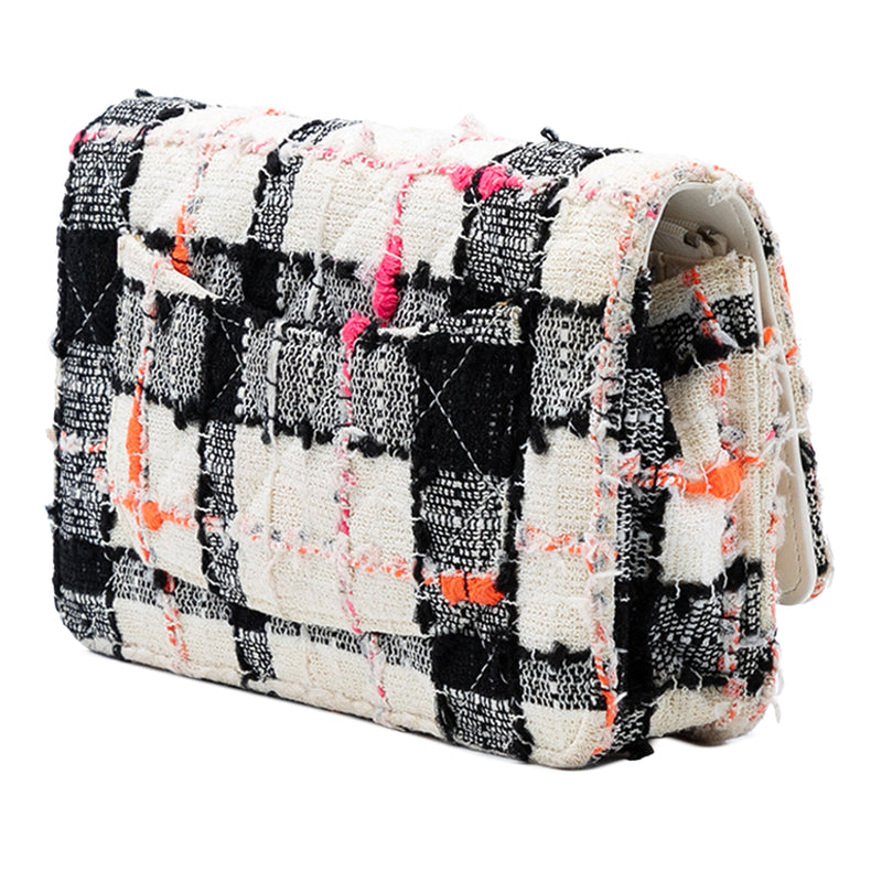 CC Quilted Tweed Wallet On Chain - Image 2