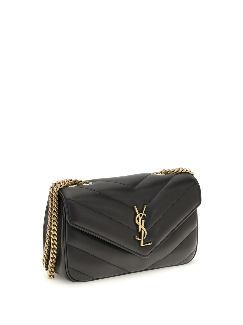 Saint Laurent Loulou Crossbody Bag — Black Lamb Ovis Aries