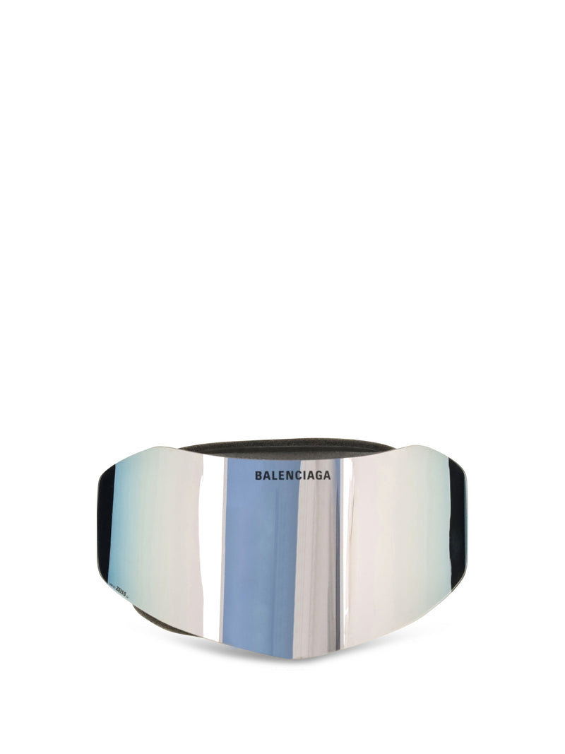Balenciaga 794371t0003 Mirrored Polycarbonate Sunglasses — Silver Polyamide