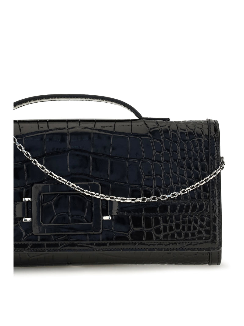 Roger Vivier Clutch — Black Calf Leather