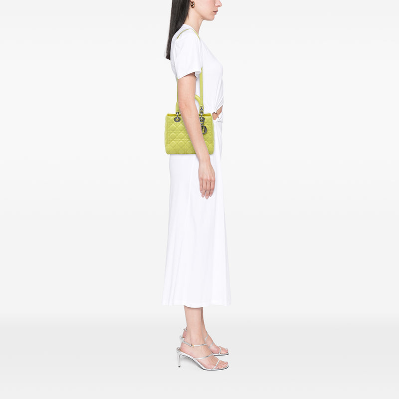 Medium Lambskin Cannage Lady Dior - Image 5